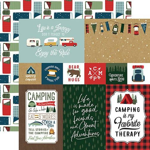 Let's Go Camping Collection 4x6 Journaling Cards 12 x 12 Double-Sided Scrapbook Paper by Echo Park Paper