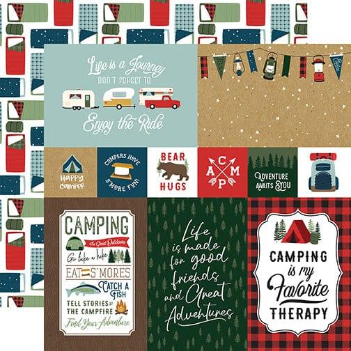 Let's Go Camping Collection 4 x 6 Journaling Cards 12 x 12 Double-Sided Scrapbook Paper by Echo Park Paper - Scrapbook Supply Companies