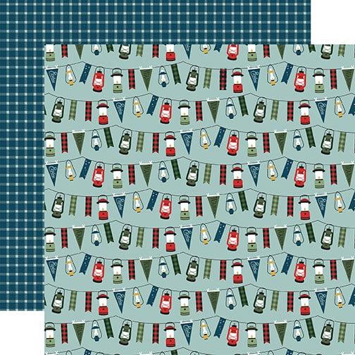 Let's Go Camping Collection Explore Banners 12 x 12 Double-Sided Scrapbook Paper by Echo Park Paper - Scrapbook Supply Companies