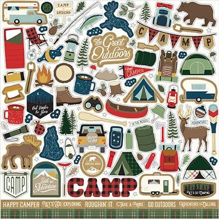 Let's Go Camping Collection 12 x 12 Scrapbook Paper & Sticker Pack by Echo Park Paper - Scrapbook Supply Companies