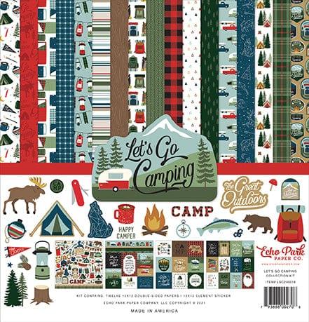 Let's Go Camping Collection 12 x 12 Scrapbook Paper & Sticker Pack by Echo Park Paper - Scrapbook Supply Companies