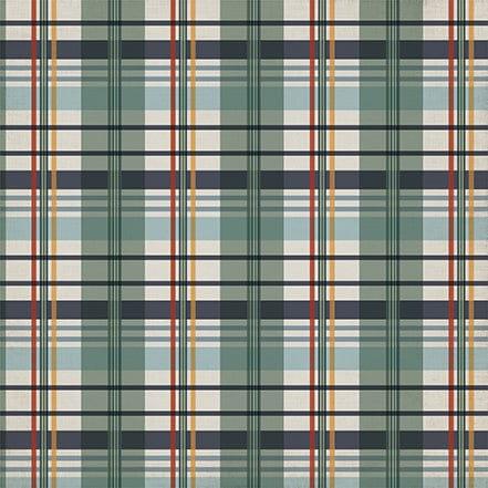 Let's Go Travel Collection Passenger Plaid 12 x 12 Double-Sided Scrapbook Paper by Echo Park Paper - Scrapbook Supply Companies
