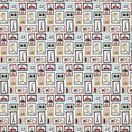 Let's Go Travel Collection Travel The World 12 x 12 Double-Sided Scrapbook Paper by Echo Park Paper - Scrapbook Supply Companies