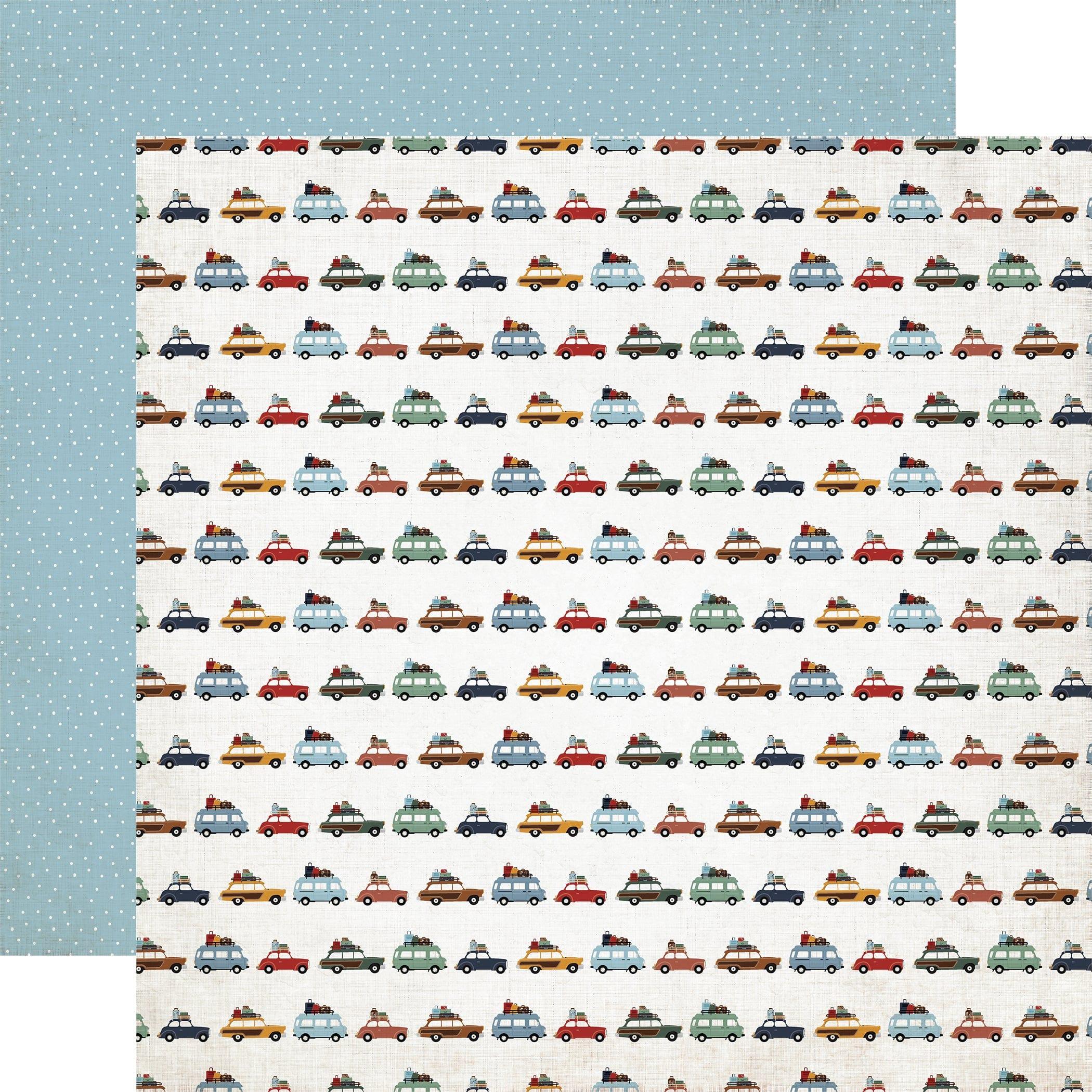 Let's Go Travel Collection On Our Way 12 x 12 Double-Sided Scrapbook Paper by Echo Park Paper