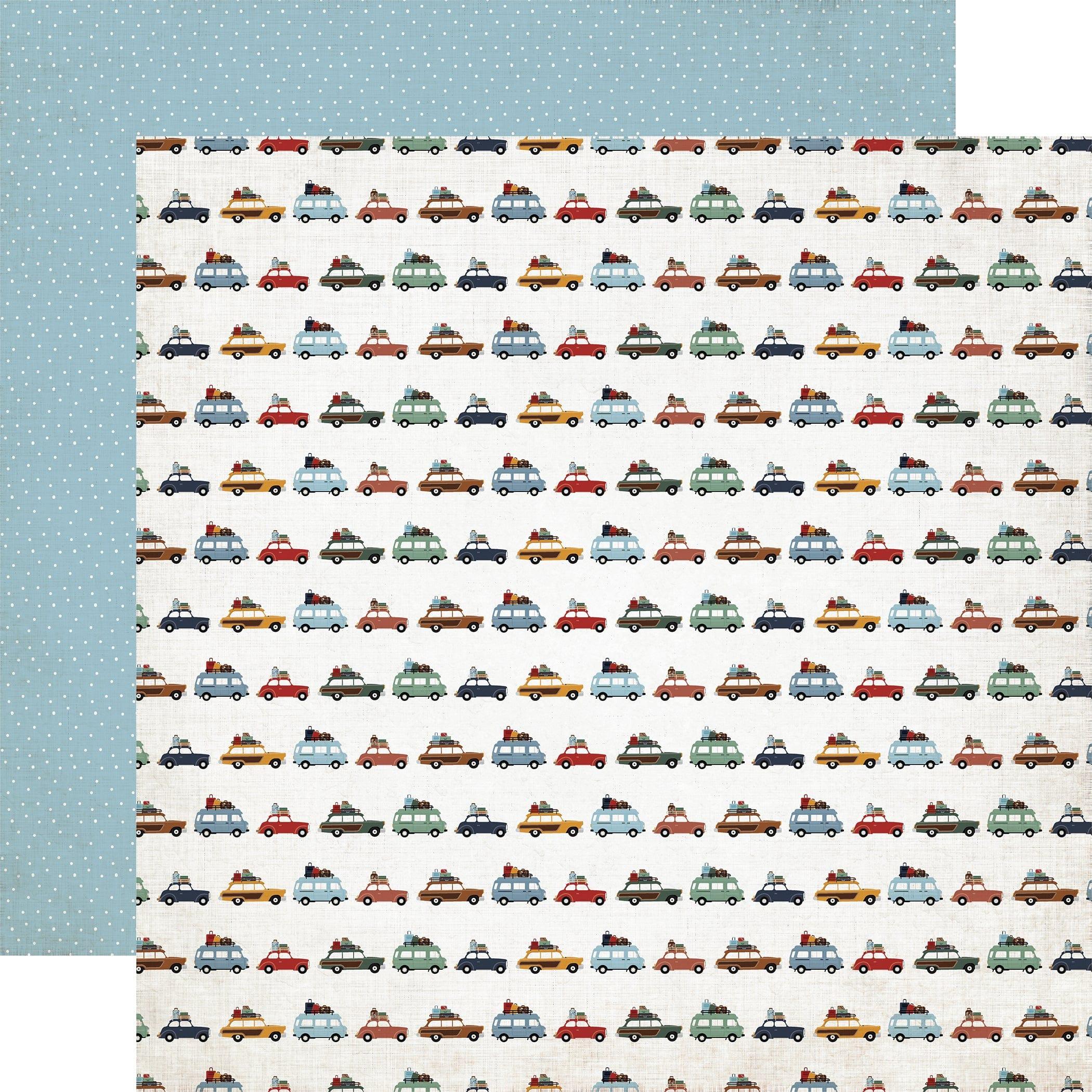 Let's Go Travel Collection On Our Way 12 x 12 Double-Sided Scrapbook Paper by Echo Park Paper