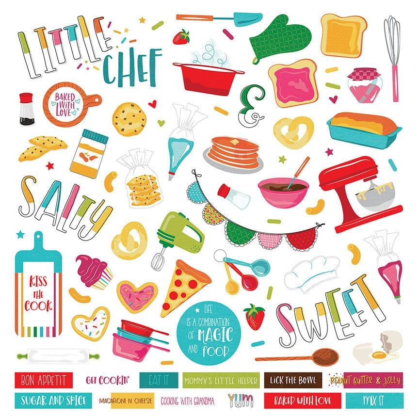 Little Chef Collection 12 x 12 Cardstock Scrapbook Sticker Sheet by Photo Play Paper