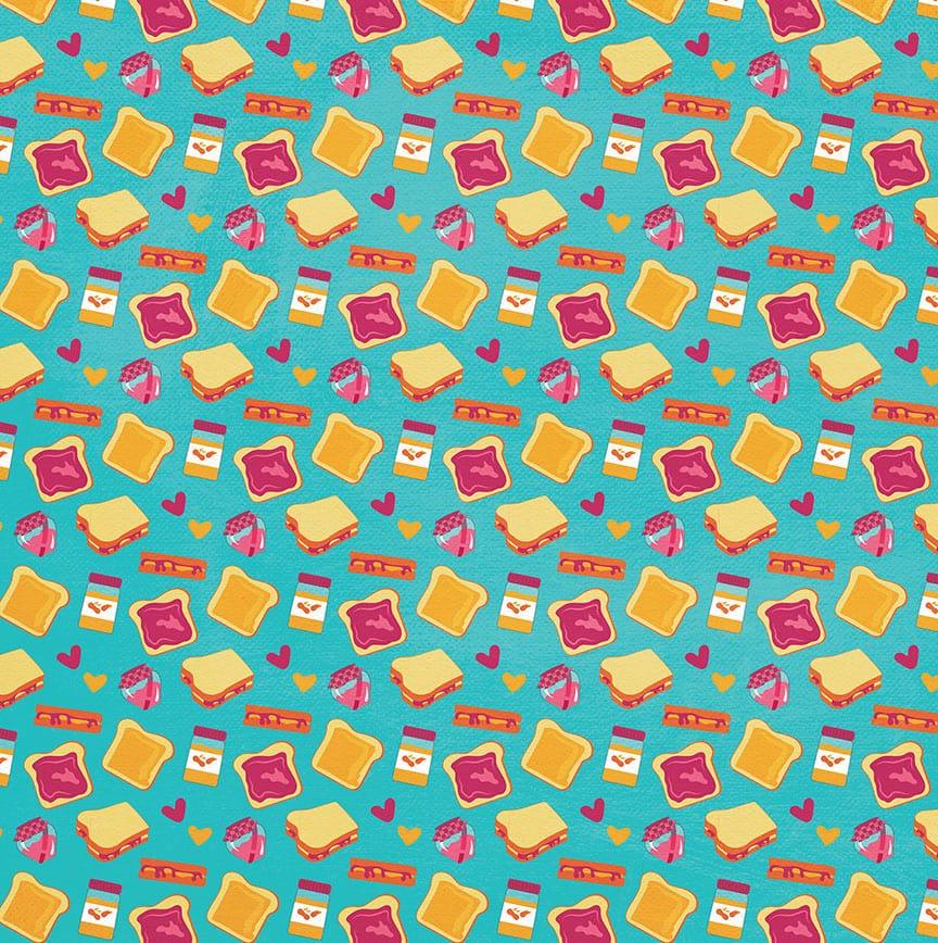 Little Chef Collection Peanut Butter & Jelly 12 x 12 Double-Sided Scrapbook Paper by Photo Play Paper - Scrapbook Supply Companies