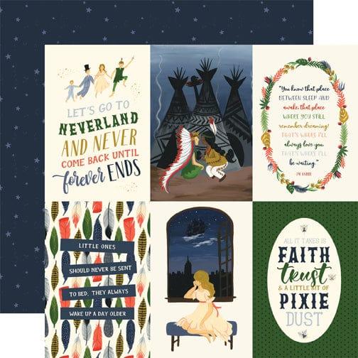 Lost In Neverland Collection 4 x 6 Journaling Cards 12 x 12 Double-Sided Scrapbook Paper by Echo Park Paper - Scrapbook Supply Companies