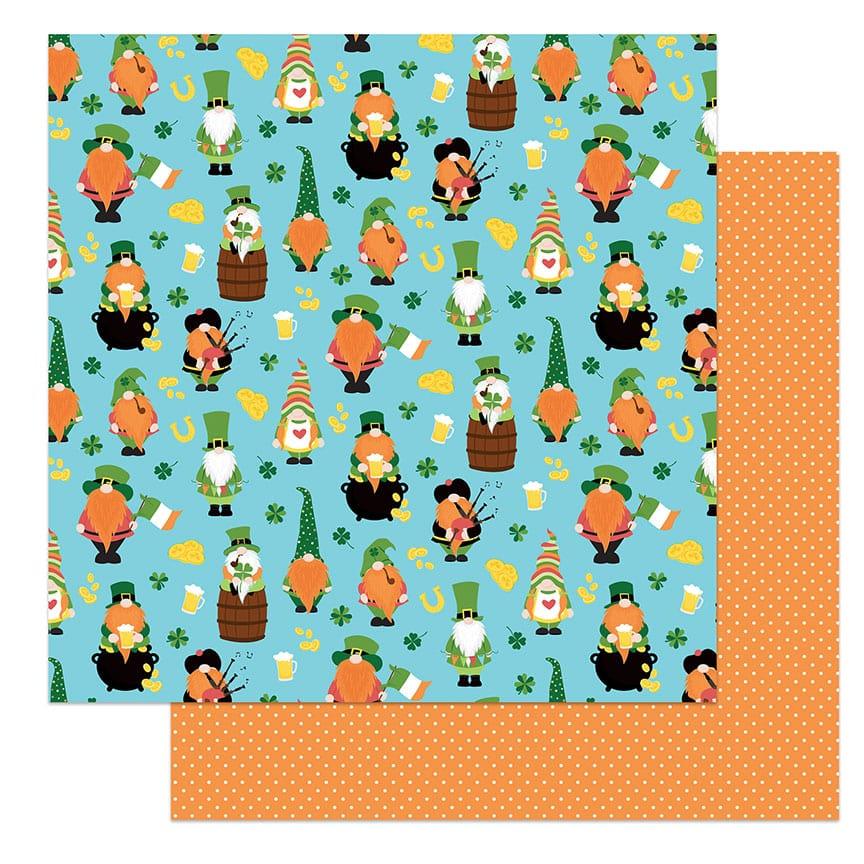 Lucky Charm Collection Kiss Me 12 x 12 Double-Sided Scrapbook Paper by Photo Play Paper - Scrapbook Supply Companies