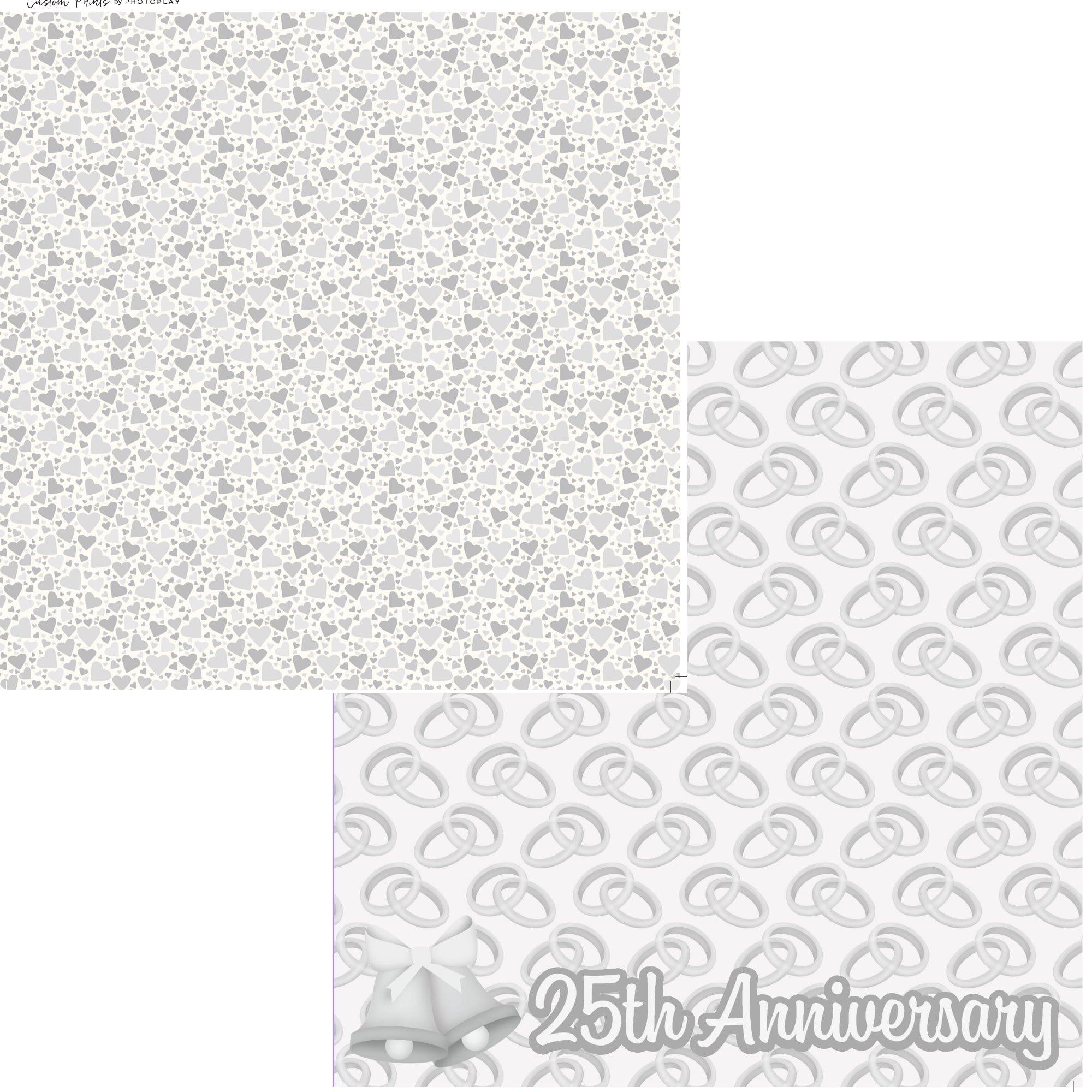Lasting Love Collection 25th Anniversary 12 x 12 Double-Sided Scrapbook Paper by SSC Designs - Scrapbook Supply Companies