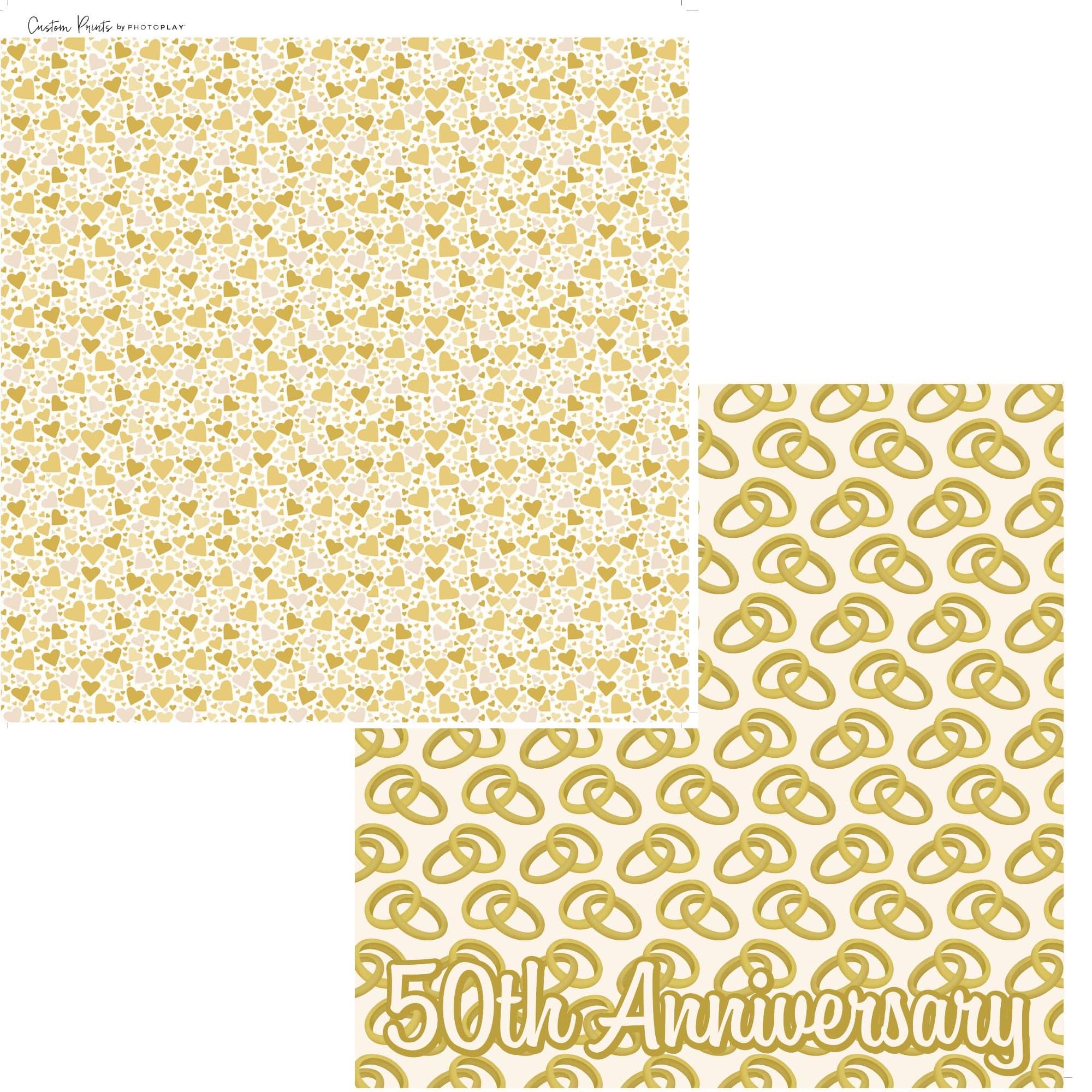 Lasting Love Collection 50th Anniversary 12 x 12 Double-Sided Scrapbook Paper by SSC Designs - Scrapbook Supply Companies