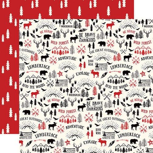 Little Lumberjack Collection 13-Piece Collection Kit by Echo Park Paper-12 Papers, 1 Sticker - Scrapbook Supply Companies