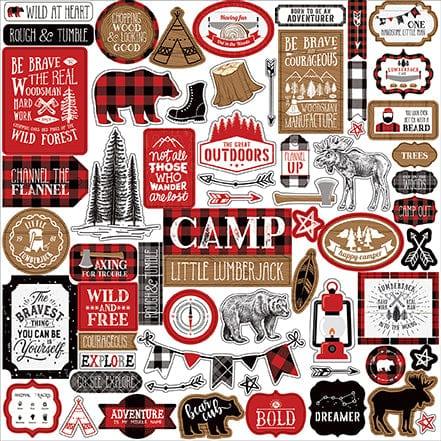 Little Lumberjack Collection 13-Piece Collection Kit by Echo Park Paper-12 Papers, 1 Sticker - Scrapbook Supply Companies