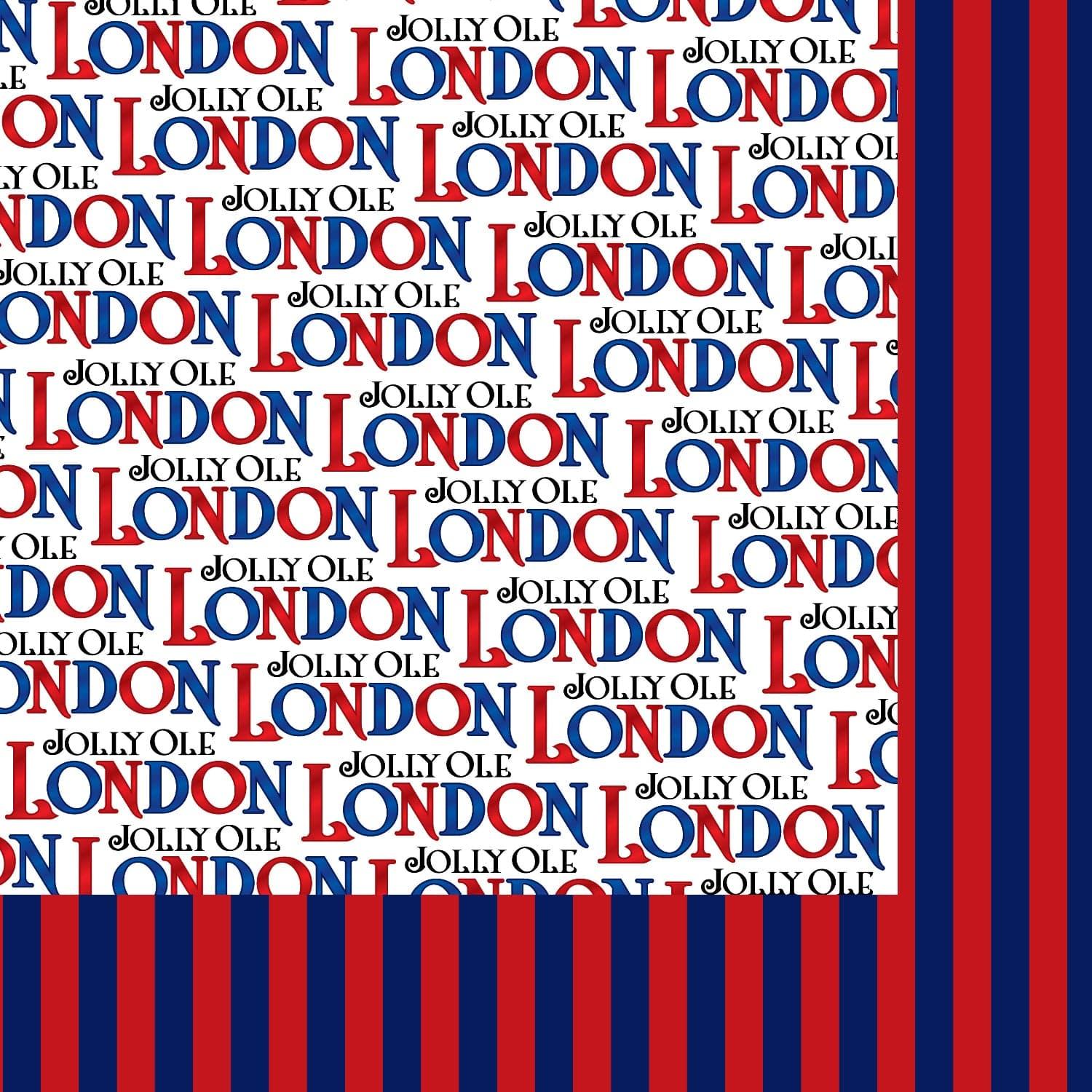  Jolly Ole London 12 x 12 Scrapbook Paper & Embellishment Kit by SSC Designs - Scrapbook Supply Companies