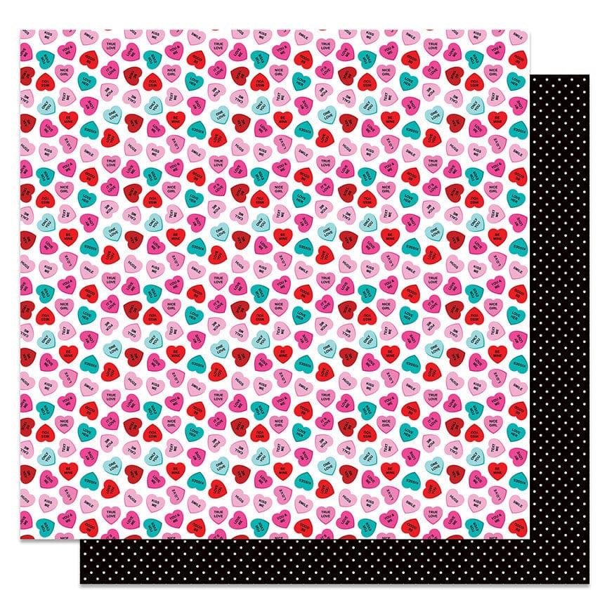 Tulla & Norbert's Love Story Collection Candy Hearts 12 x 12 Double-Sided Scrapbook Paper by Photo Play Paper