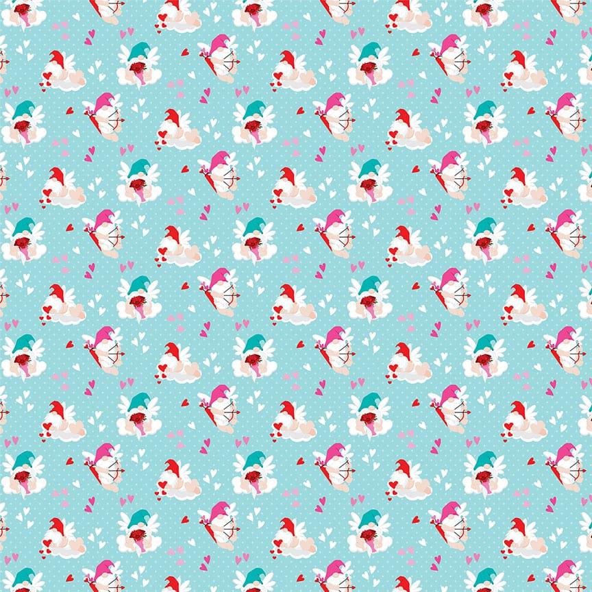 Tulla & Norbert's Love Story Collection Cupids 12 x 12 Double-Sided Scrapbook Paper by Photo Play Paper - Scrapbook Supply Companies