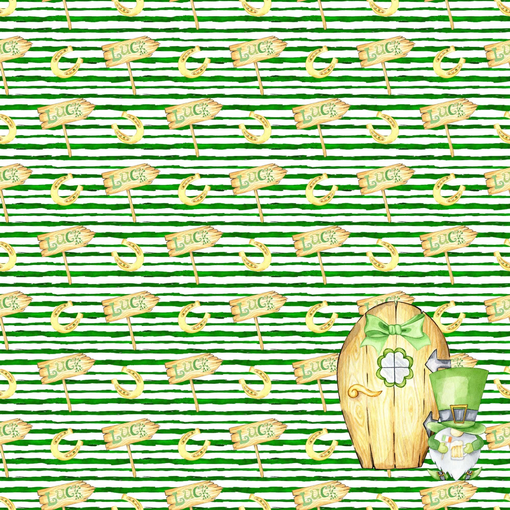 Lucky Leprechauns Collection Leprechaun 12 x 12 Double-Sided Scrapbook Paper by SSC Designs - Scrapbook Supply Companies