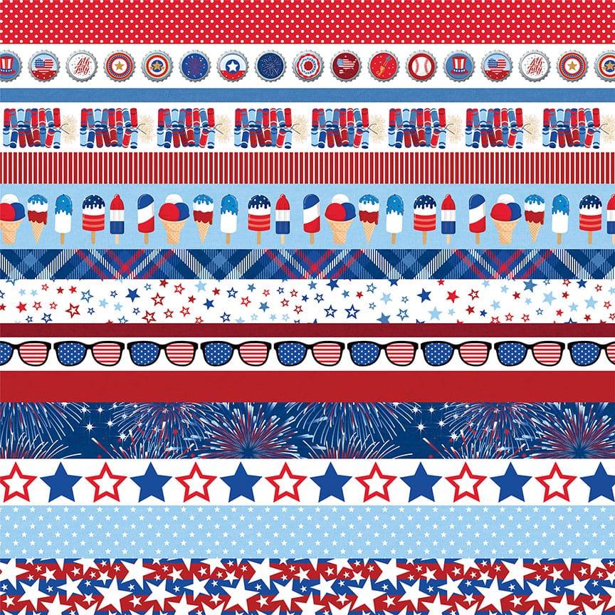 Land That I Love Collection Made In America 12 x 12 Double-Sided Scrapbook Paper by Photo Play Paper - Scrapbook Supply Companies