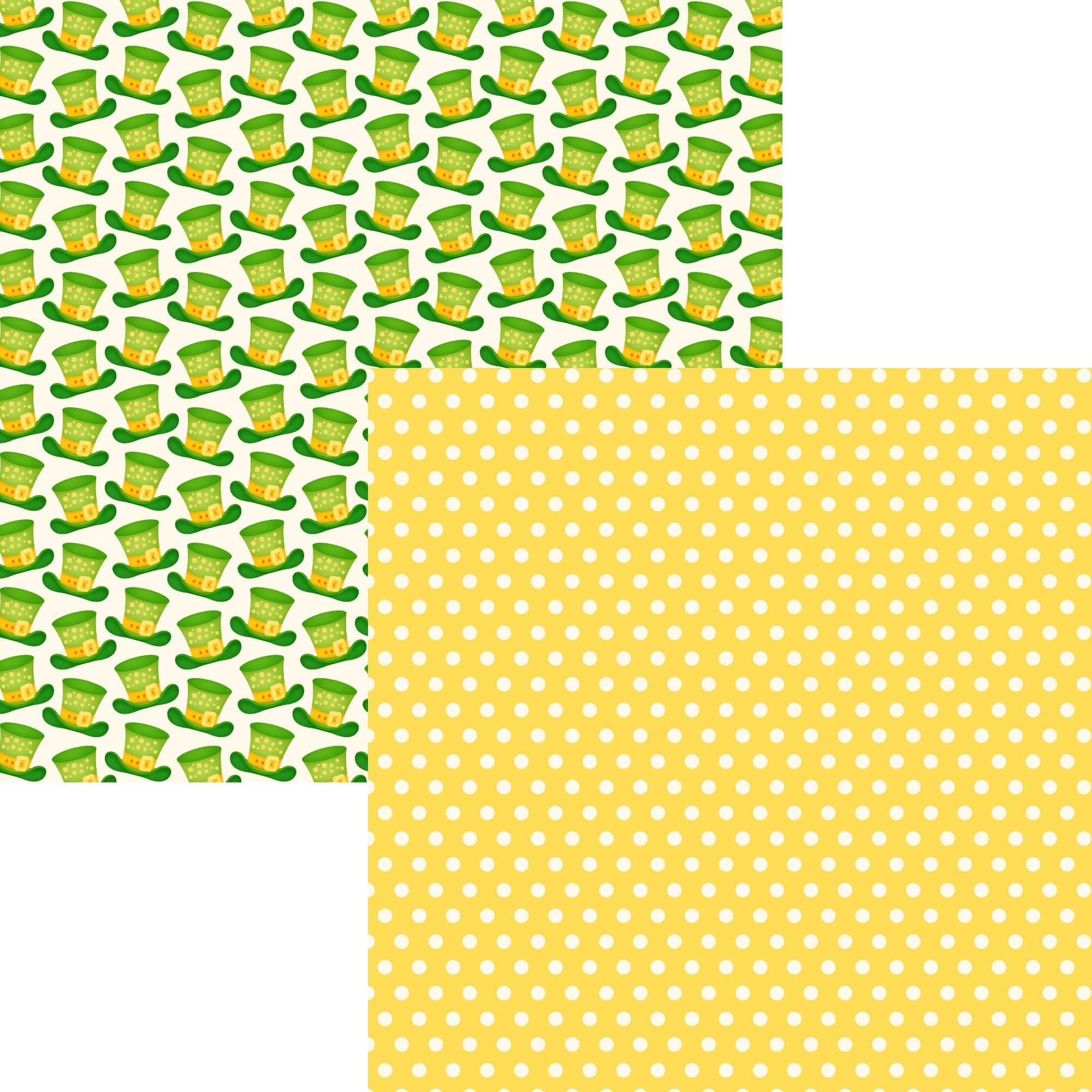 Lucky Irish Collection Lucky Hats 12 x 12 Double-Sided Scrapbook Paper by SSC Designs