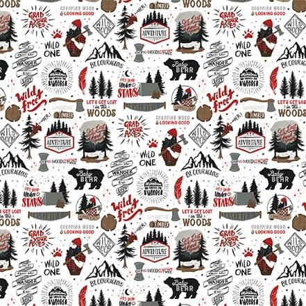 Let's Lumberjack Collection Wild & Free 12 x 12 Double-Sided Scrapbook Paper by Echo Park Paper - Scrapbook Supply Companies