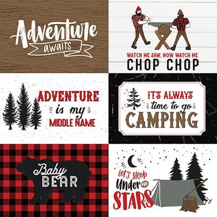 Let's Lumberjack Collection 4 x 6 Journaling Cards 12 x 12 Double-Sided Scrapbook Paper by Echo Park Paper - Scrapbook Supply Companies