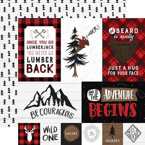 Let's Lumberjack 13-Piece Collection Kit by Echo Park Paper-12 Papers, 1 Sticker - Scrapbook Supply Companies