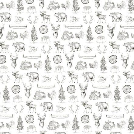 Let's Lumberjack Collection 4 x 4 Journaling Cards 12 x 12 Double-Sided Scrapbook Paper by Echo Park Paper - Scrapbook Supply Companies