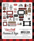 Let's Lumberjack Collection 5 x 5 Frames & Tags Die Cut Scrapbook Embellishments by Echo Park Paper - Scrapbook Supply Companies