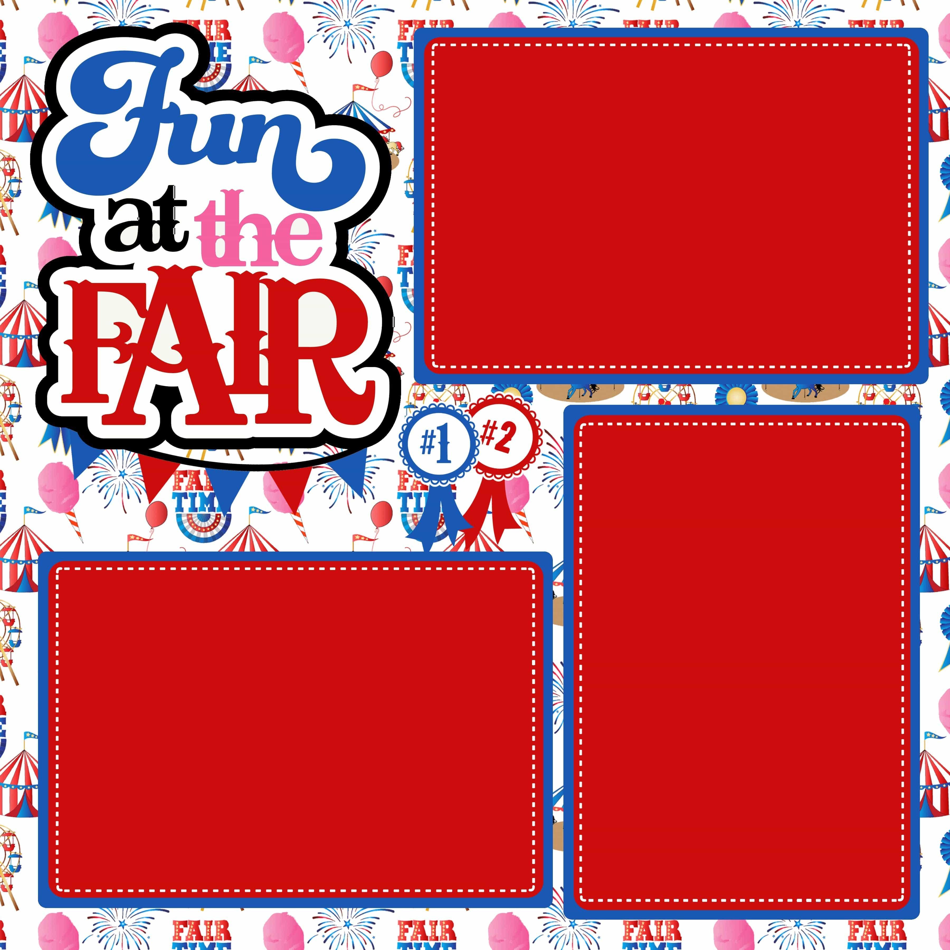 Fun At The Fair (2) - 12 x 12 Premade, Printed Scrapbook Pages by SSC Designs - Scrapbook Supply Companies