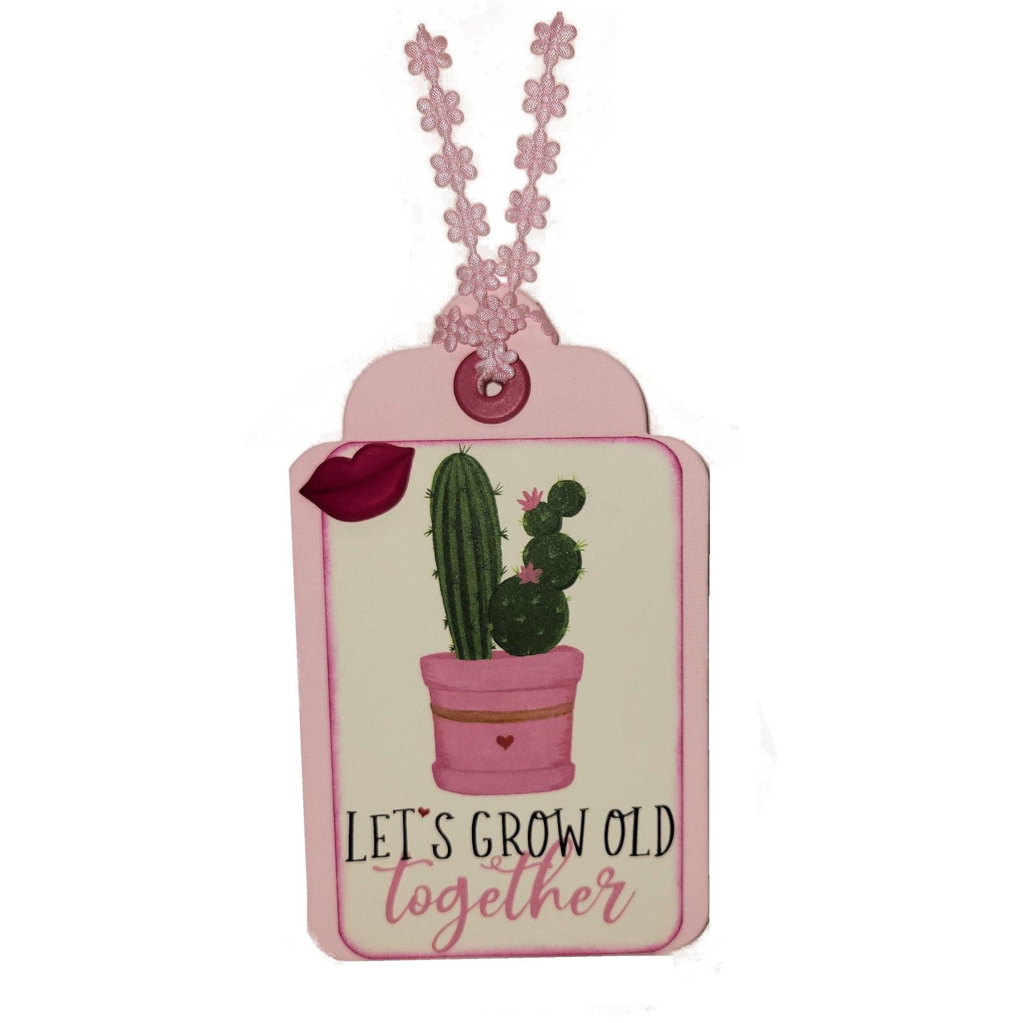 Be My Valentine Collection Let's Grow Old Together Tag 3 x 5 Coordinating Scrapbook Tag Embellishment by SSC Designs