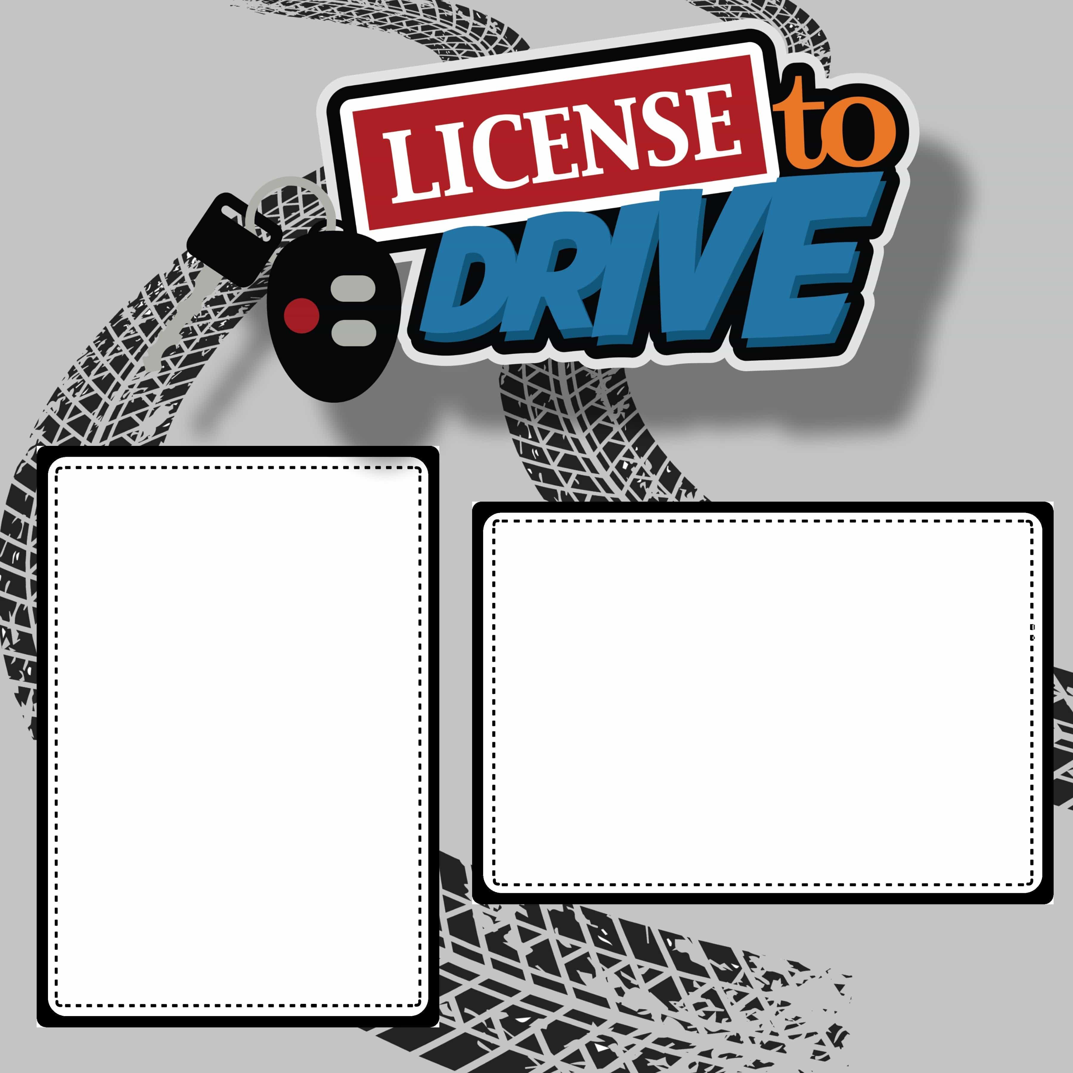 License To Drive Student Driver (2) - 12 x 12 Premade, Printed Scrapbook Pages by SSC Designs - Scrapbook Supply Companies
