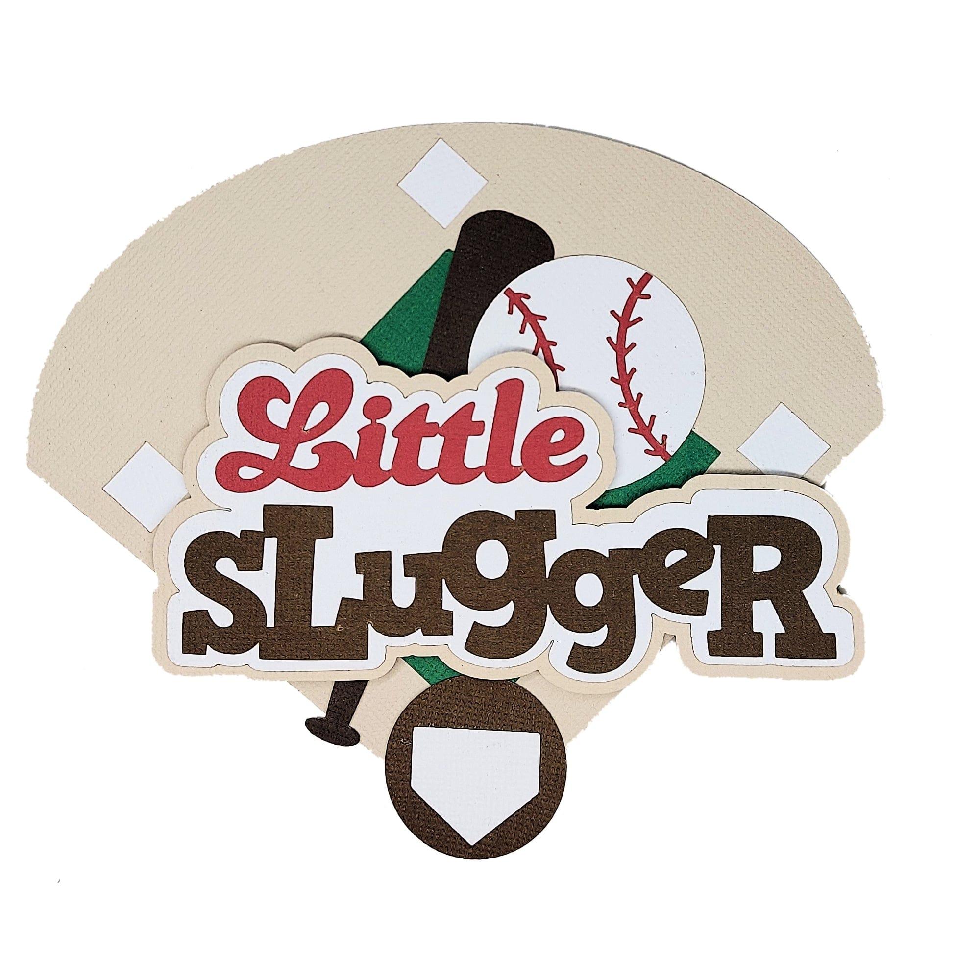 Little Slugger Title 6 x 6 Laser Cut Scrapbook Embellishment by SSC Laser Designs