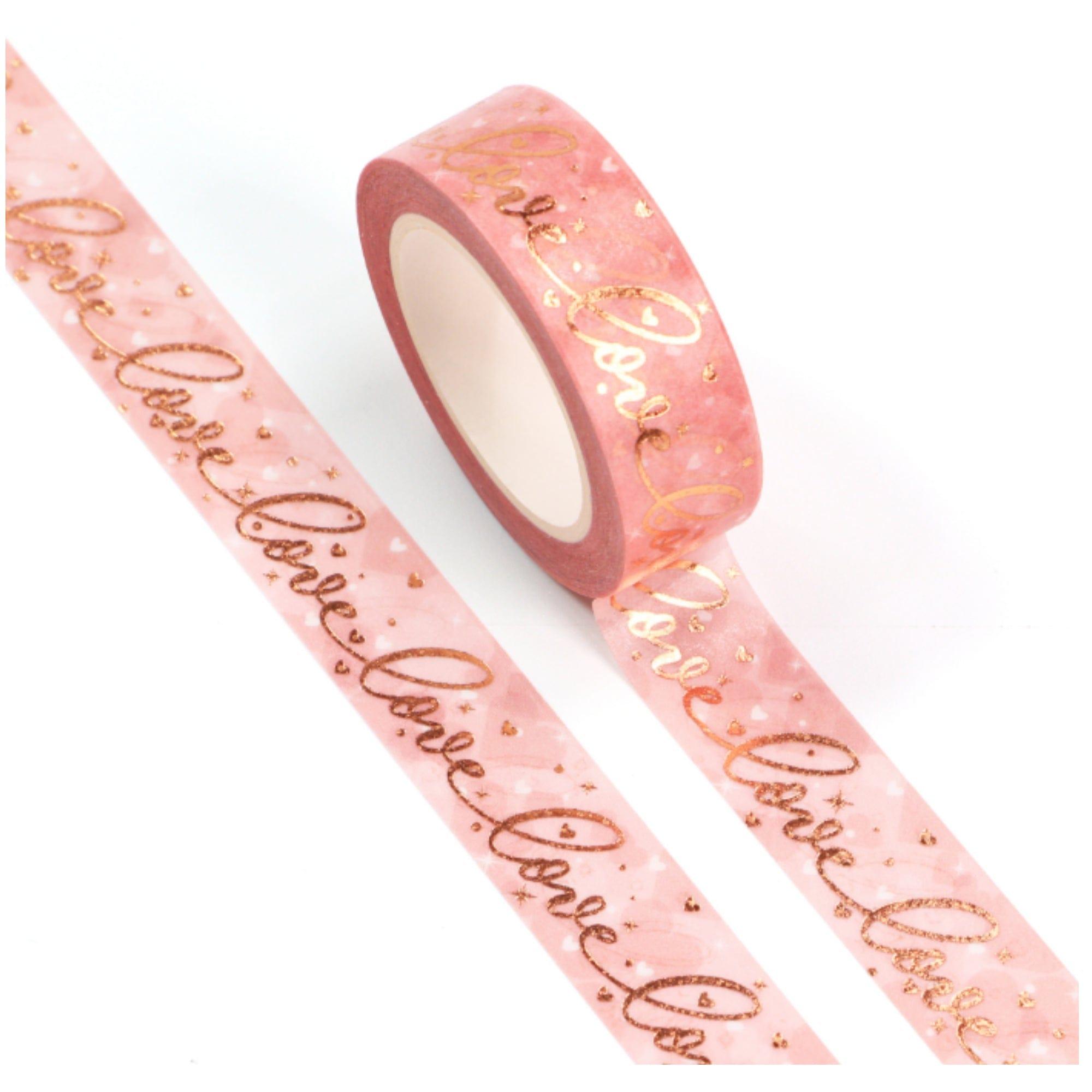 TW Collection Love Gold Foiled Washi Tape by SSC Designs - 15mm x 21 Feet
