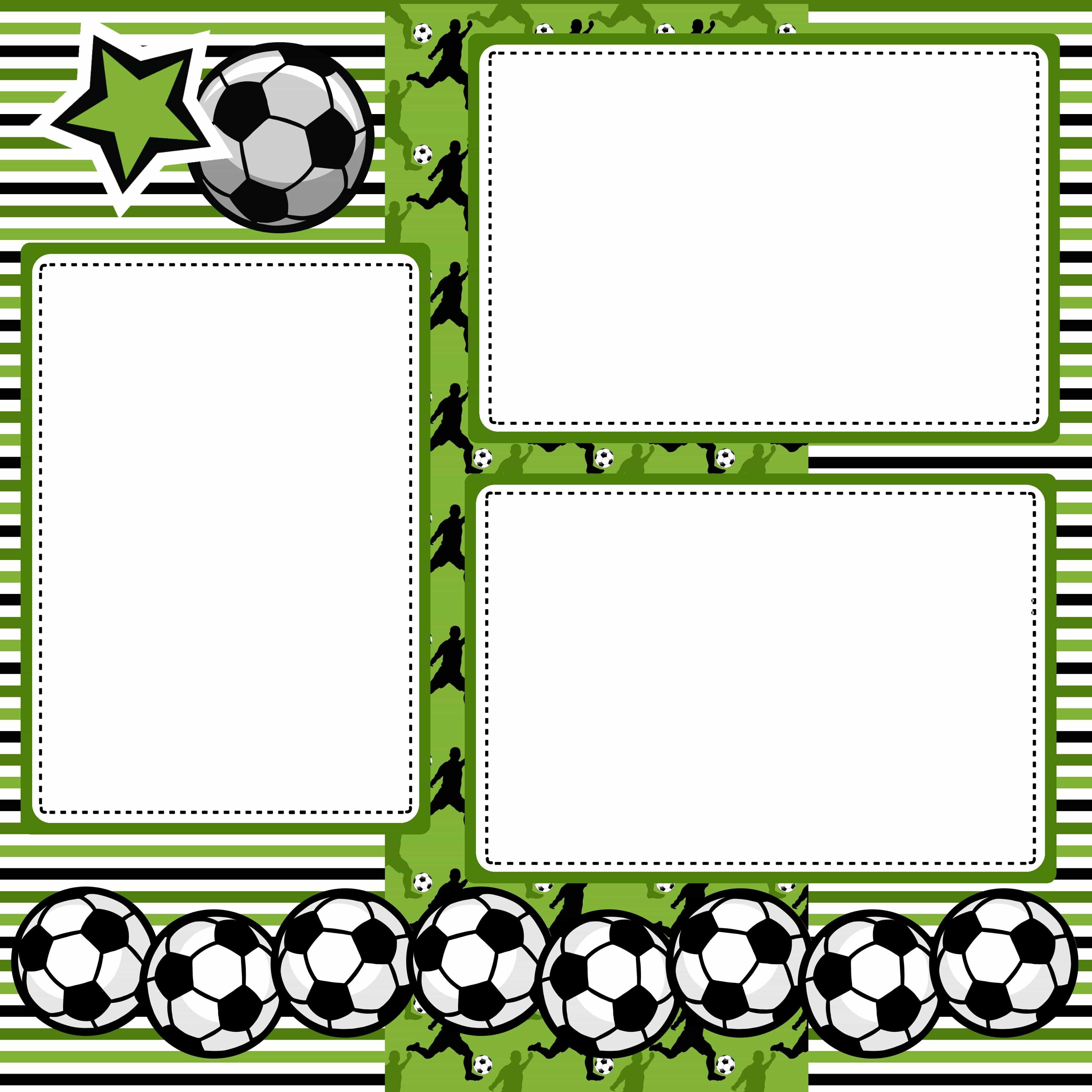 Love Soccer (2) - 12 x 12 Premade, Printed Scrapbook Pages by SSC Designs - Scrapbook Supply Companies