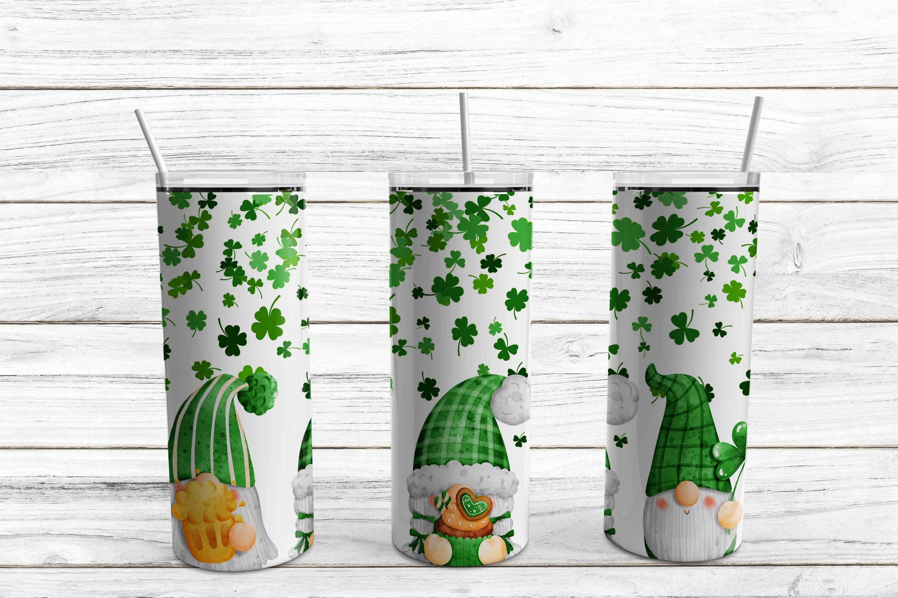 Luck Of The Irish Gnomes 30 oz. Straight Skinny Tumbler by SSC Designs - Scrapbook Supply Companies
