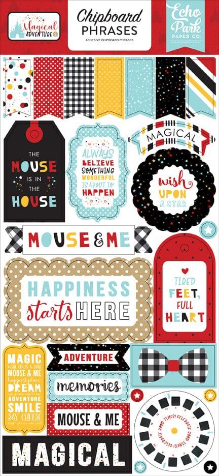 Magical Adventure 2 Collection 6 x 12 Chipboard Phrases Scrapbook Embellishments by Echo Park Paper - Scrapbook Supply Companies