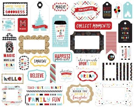 Magical Adventure 2 Collection 5 x 5 Frames & Tags Die Cut Scrapbook Embellishments by Echo Park Paper - Scrapbook Supply Companies