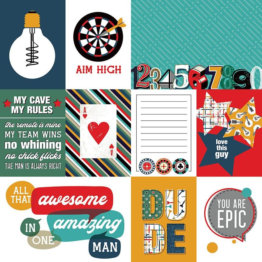 You're The Man Collection You Are Epic 12 x 12 Double-Sided Scrapbook Paper by Photo Play Paper - Scrapbook Supply Companies