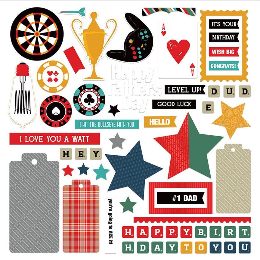 You're the Man Collection 12 x 12 Cardstock Scrapbook Card Kit Sticker Sheet by Photo Play Paper