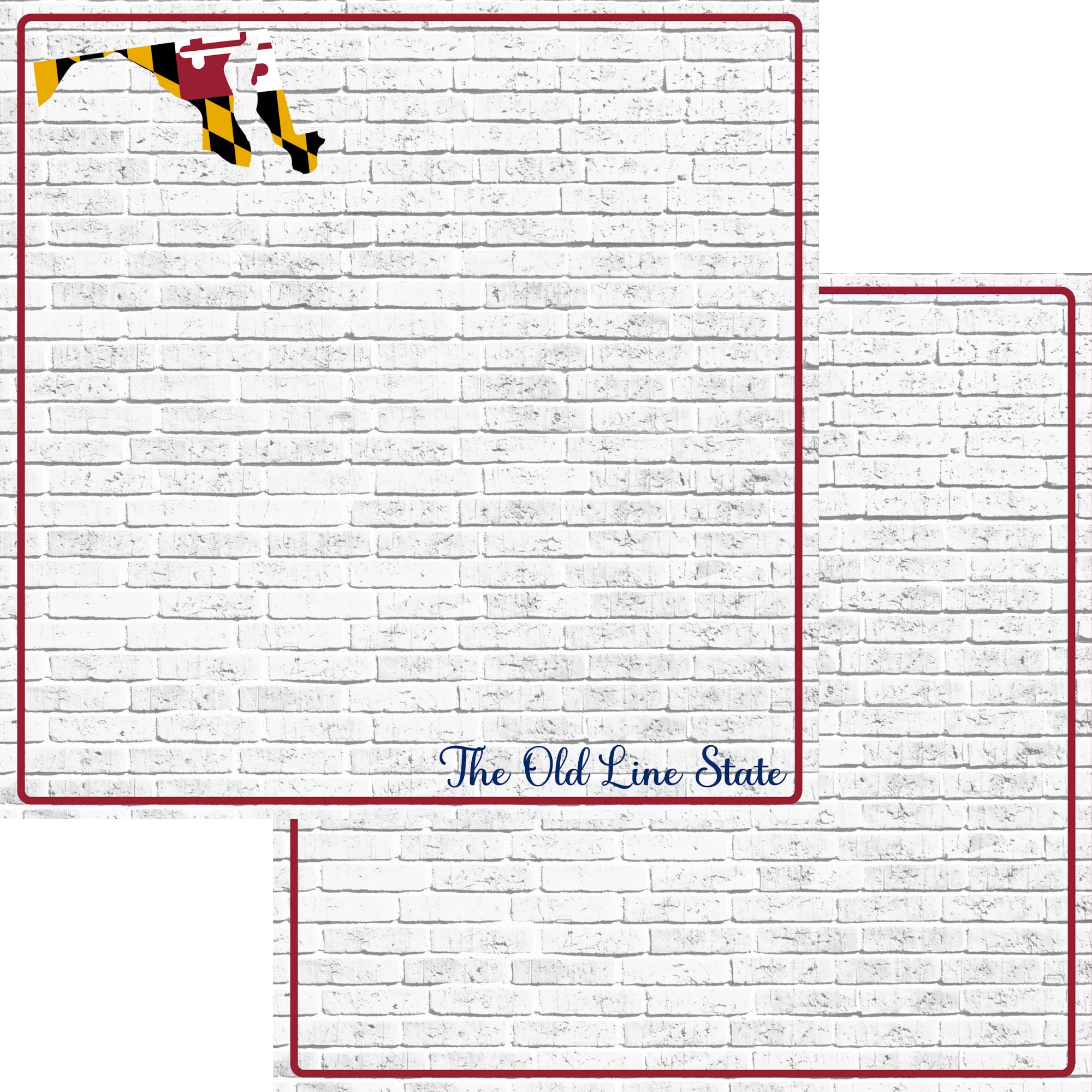 Fifty States Collection Maryland 12 x 12 Double-Sided Scrapbook Paper by SSC Designs