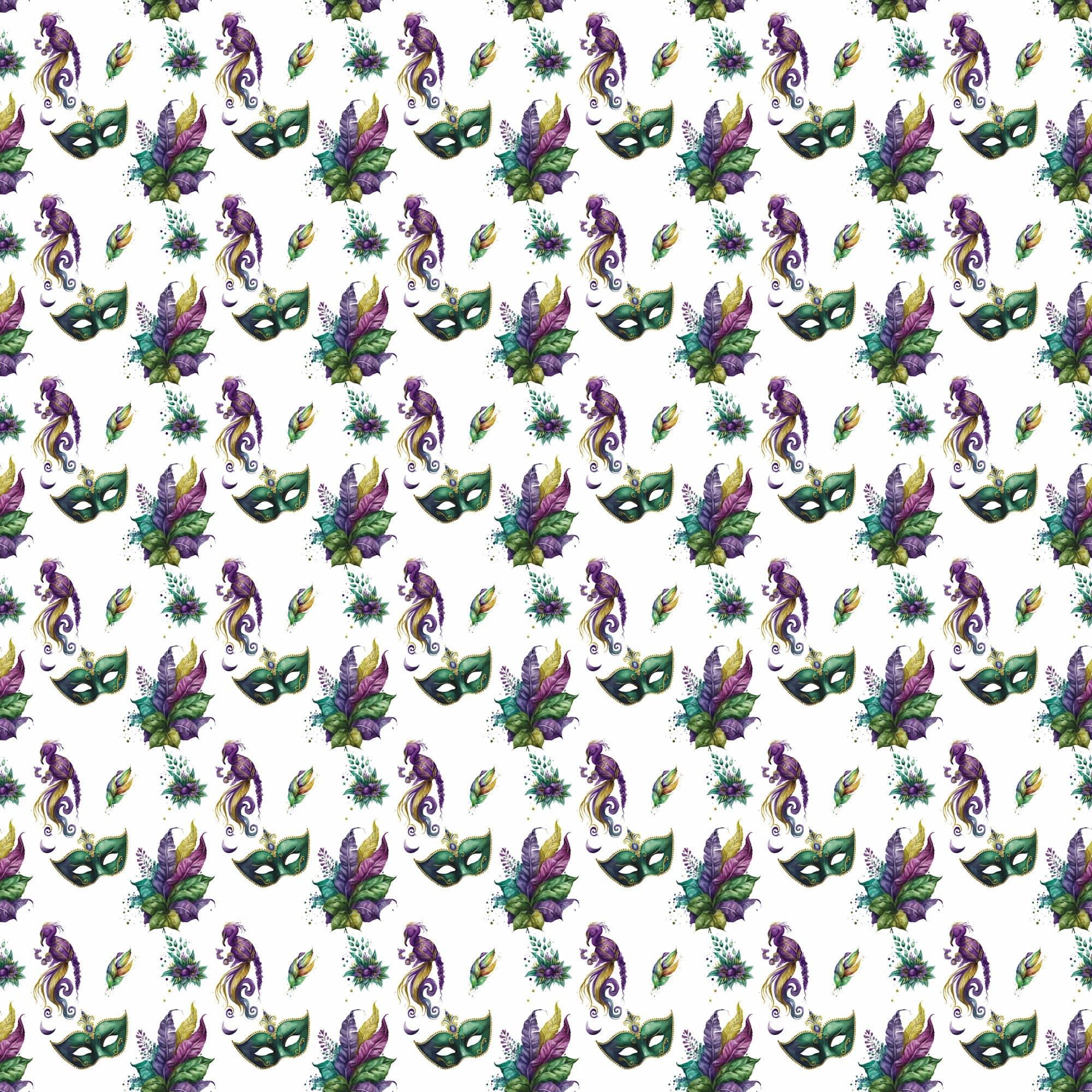 Mardi Gras Collection King Cake 12 x 12 Double-Sided Scrapbook Paper by SSC Designs - Scrapbook Supply Companies