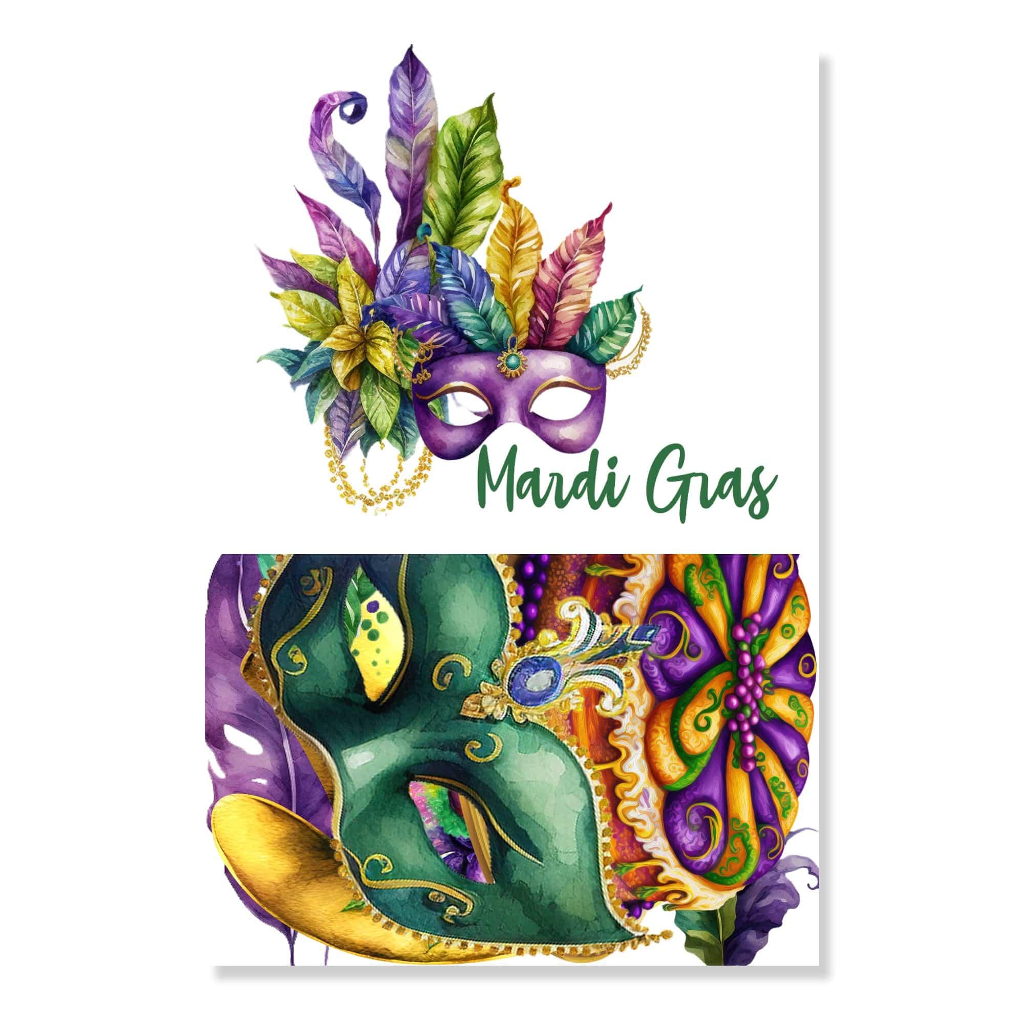 Mardi Gras Collection Ephemera Laser Cut Scrapbook Embellishments by SSC Designs