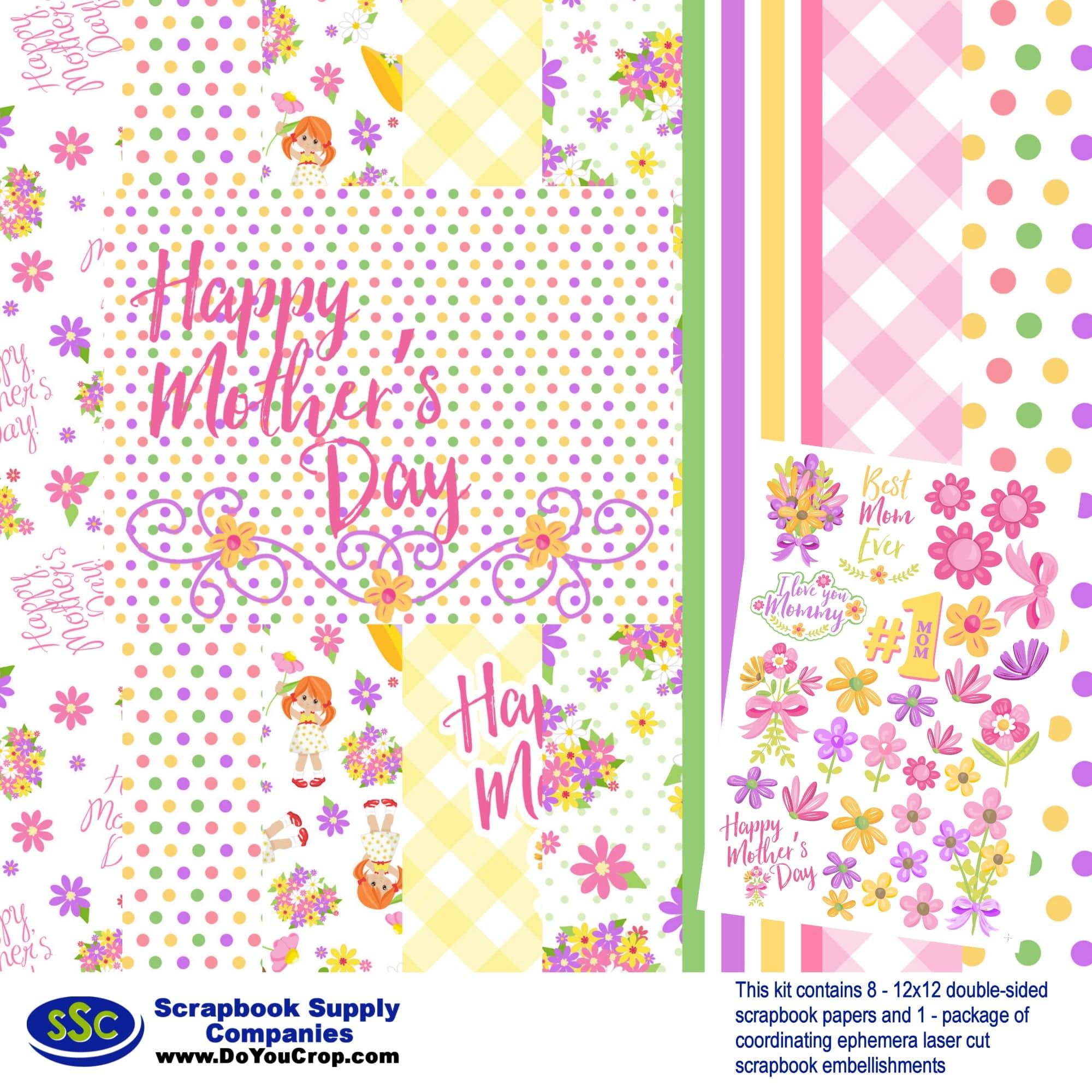 Mother's Day 12 x 12 Scrapbook Paper & Embellishment Kit by SSC Designs