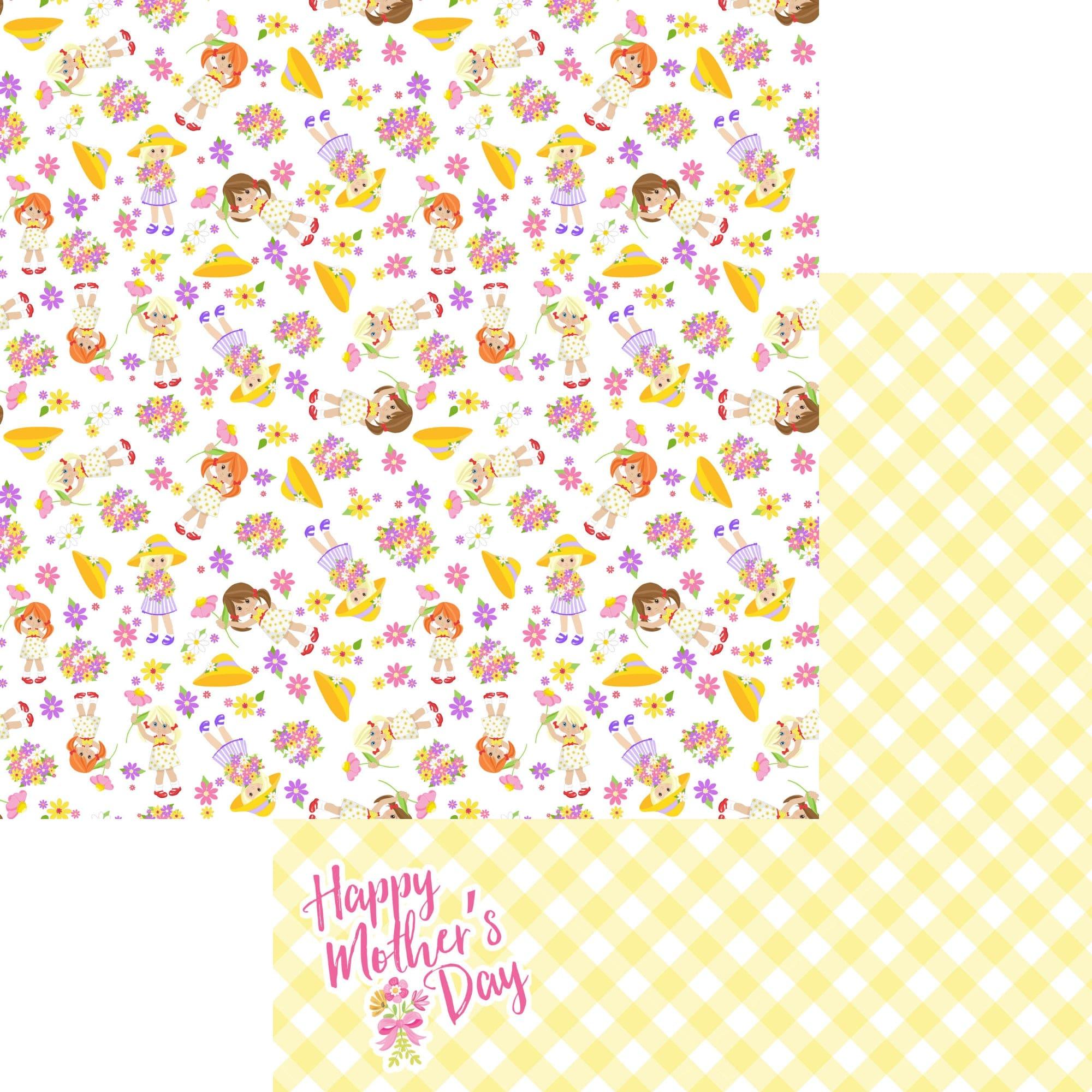 Mother's Day Collection Little Girl Love 12 x 12 Double-Sided Scrapbook Paper by SSC Designs