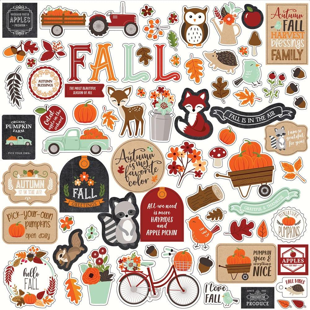 My Favorite Fall Collection Elements 12 x 12 Scrapbook Sticker Sheet by Echo Park Paper - Scrapbook Supply Companies