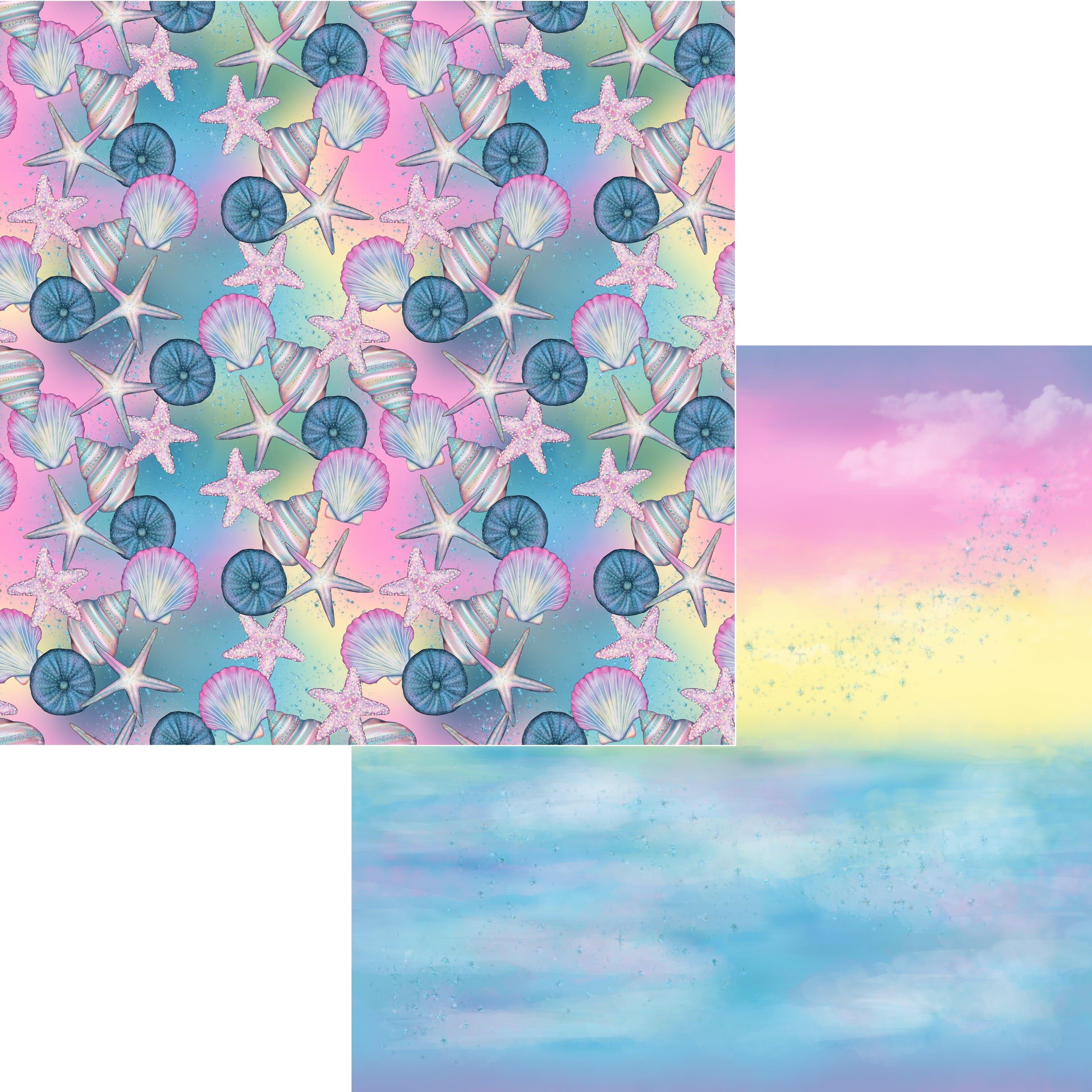 Gaynor Carradice's Mermaids & Seashells Collection 12 x 12 Scrapbook Paper & Ephemera Kit by SSC Designs - Scrapbook Supply Companies