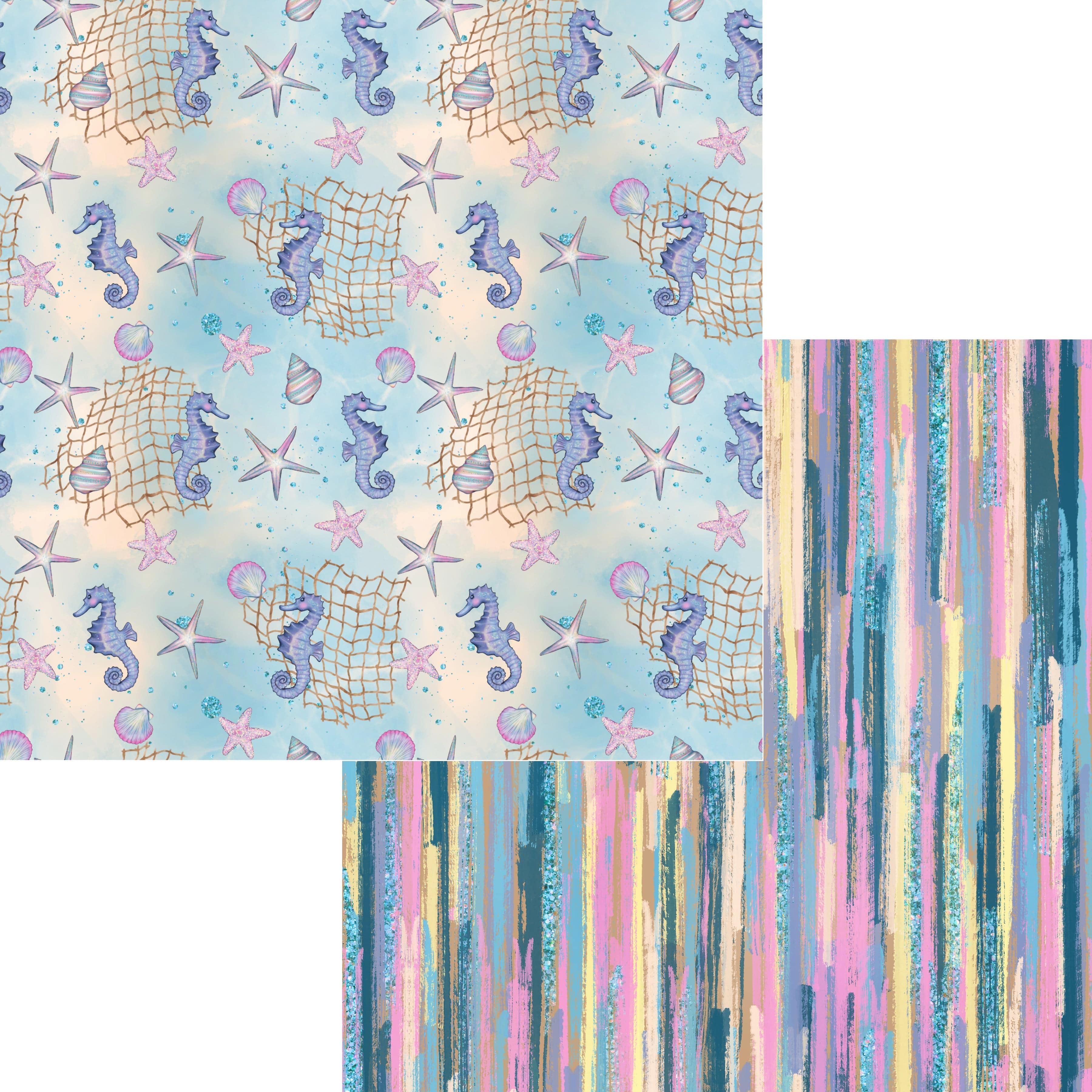 Gaynor Carradice's Mermaids & Seashells Collection 12 x 12 Scrapbook Paper & Ephemera Kit by SSC Designs - Scrapbook Supply Companies