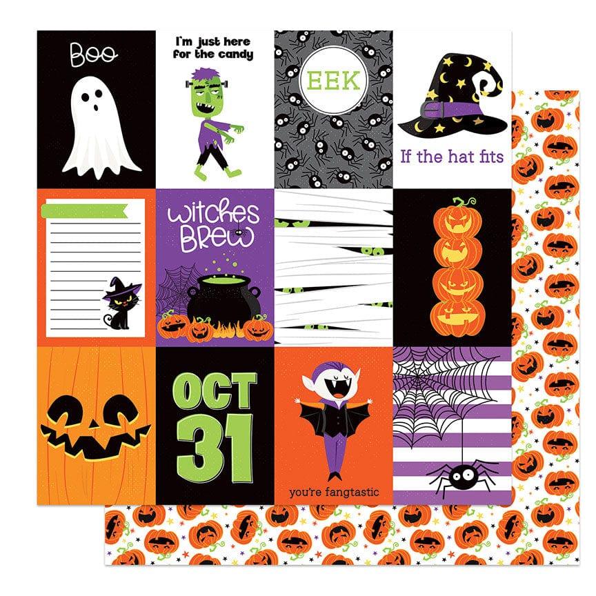 Monster Mash Collection Fangtastic 12 x 12 Double-Sided Scrapbook Paper by Photo Play Paper