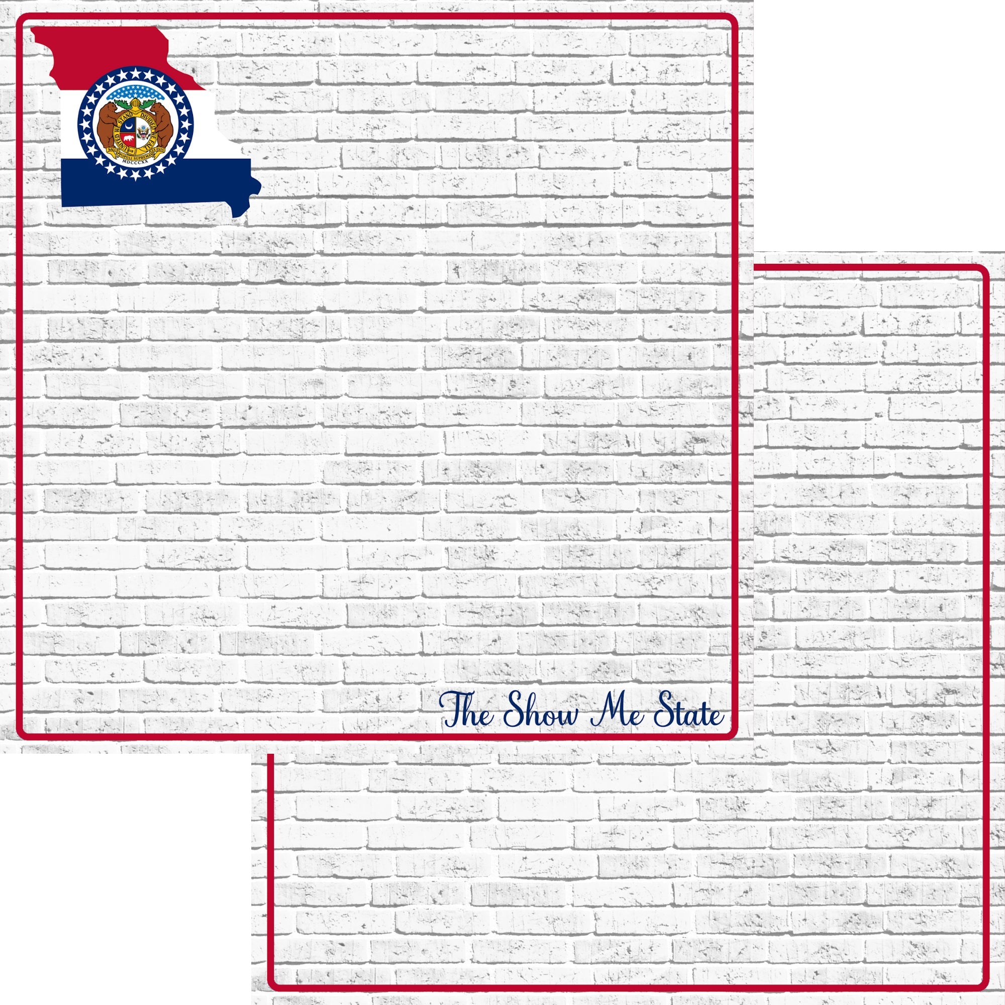 Fifty States Collection Missouri 12 x 12 Double-Sided Scrapbook Paper by SSC Designs