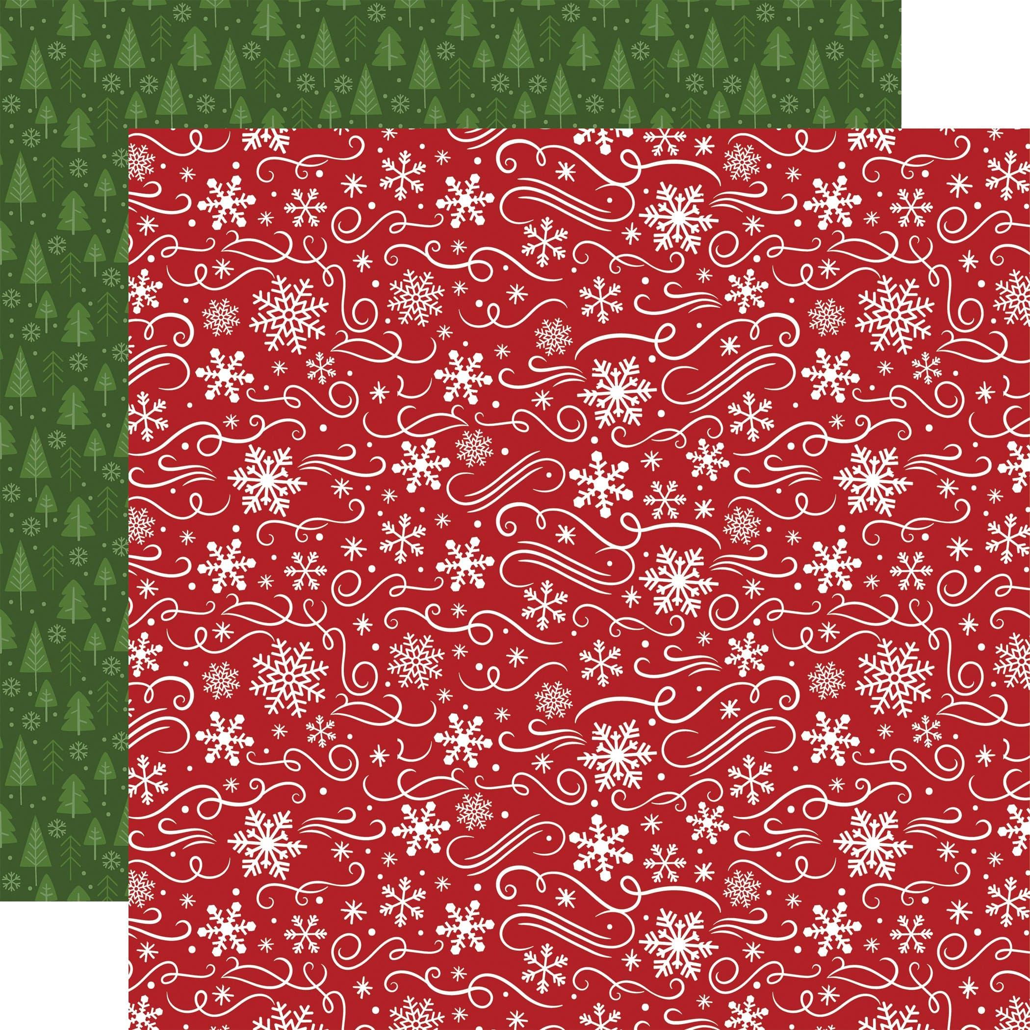 The Magic of Christmas Collection Spirit Of Snow 12 x 12 Double-Sided Scrapbook Paper by Echo Park Paper - Scrapbook Supply Companies